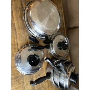 Chef's Ware  by townecraft stainless steel pots lot 9 lot pans MCM  cookware,